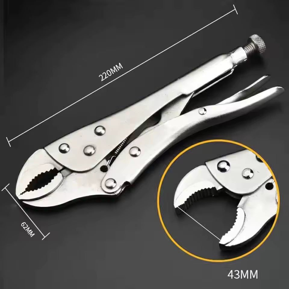 Pince étau Longueur 220mm, Largeur 62mm, ouverture 43mm