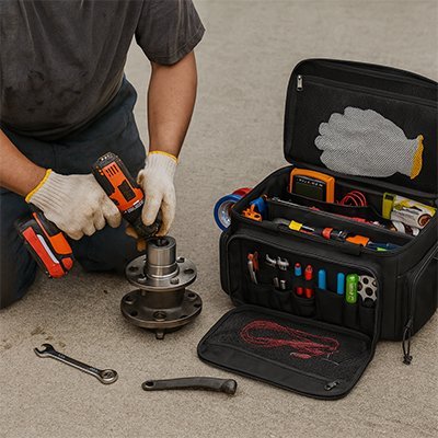 Sac à outils grande capacité pour réparateur de machinerie professionnel - rangement optimal et transport facile