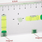Niveau à bulle transparent 9,5cm avec double fiole graduée et 3 aimants - outil compact professionnel