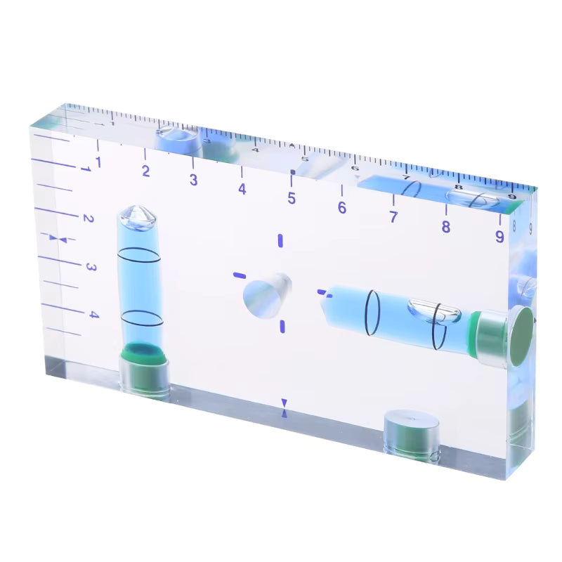 Niveau à bulle Bleu transparent avec graduations et aimants - outil mesure portable bricolage professionnel
