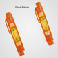 Lot de deux niveaux à bulle orange avec fioles de précision - vue produit