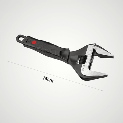 Clé à molette 15cm avec poignée ergonomique bi-matière et échelle graduée