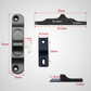 loquet pour porte dimensions 75mm noir avec gâche et verrou