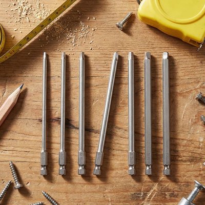Embout visseuse en acier chrome-vanadium avec pointe magnétisée anti-dérapante