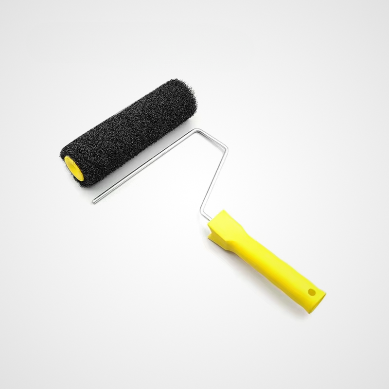 Ensemble A rouleau peinture avec poignée jaune et manchon noir haute densité
