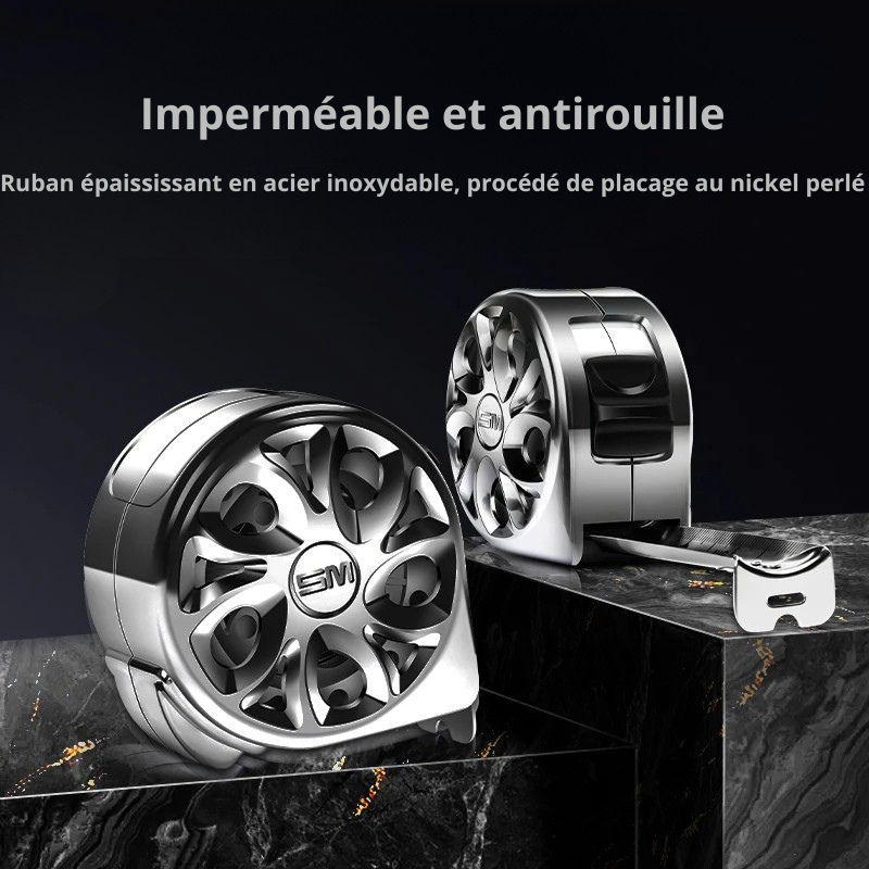 Mètre ruban imperméable antirouille acier inoxydable nickel perlé