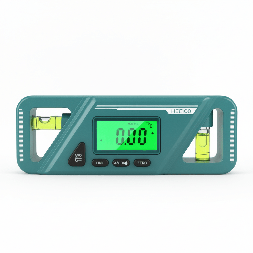 Inclinomètre digital portable - vert- Outil de mesure professionnel pour tous travaux de précision