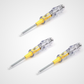 Lot de 3 tournevis testeurs à manche cristallin et embout acier