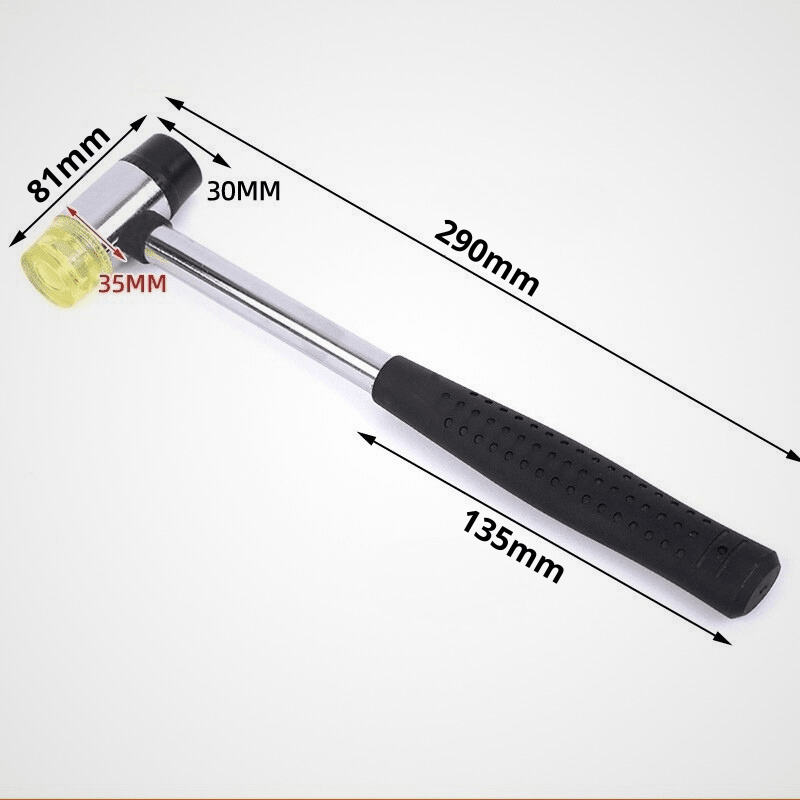 Marteau professionnel 290mm avec spécifications - longueur 290mm, poignée ergonomique 135mm, tête 81x35mm