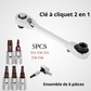 Ensemble clé à cliquet 2 en 1 avec 5 embouts Torx T15 à T40
