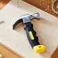 Marteau arrache-clou professionnel avec poignée ergonomique noire et jaune - Tête en acier forgé
