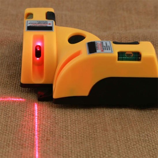 Niveau laser équerre 90° jaune avec projection laser rouge - outil de mesure professionnel