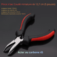 Longueur totale: 120mm,Longueur du manche: 80mm,Longueur de la bouche: 25mm,Dimensions maximales ouverte:16mm