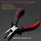 Longueur totale: 120mm,Longueur du manche: 80mm,Longueur de la bouche: 30mm,Dimensions maximales ouverte:16mm