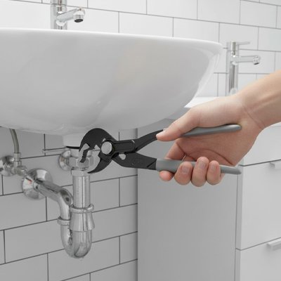 Pince multiprise réglable serrant raccord plomberie salle de bain - mâchoires crantées antidérapantes