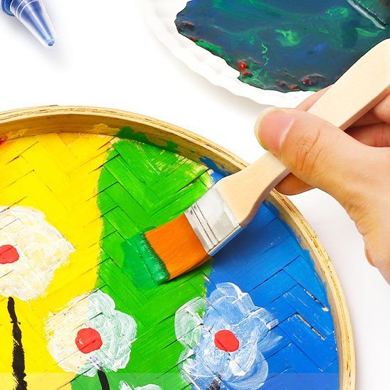 Pinceau aquarelle précision set pinceaux artiste manche bois poils orange