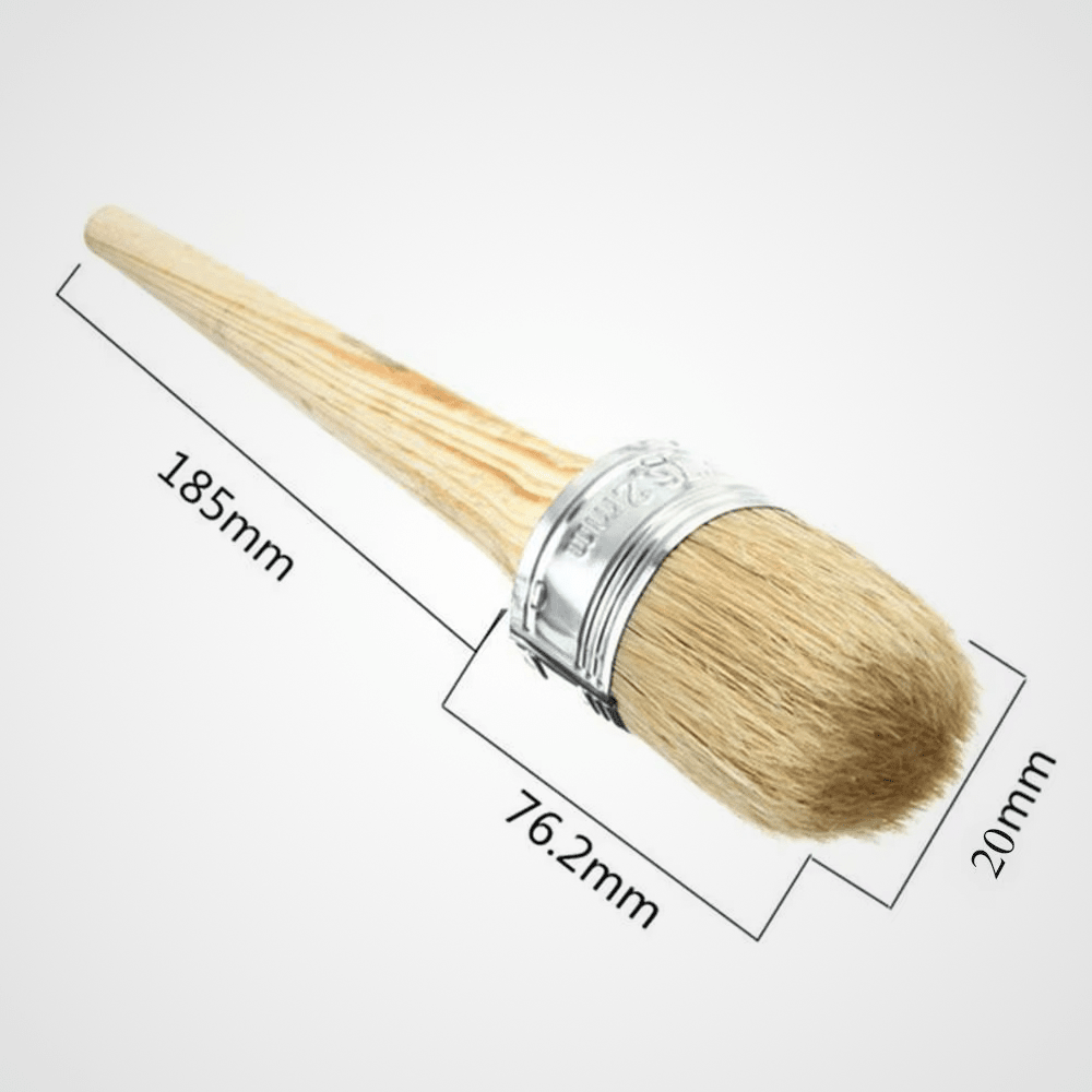  Pinceau rond fond blanc, dimensions : 185mm x 76.2mm, tête 20mm