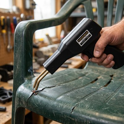 Pistolet à souder pour plastique - réparation chaise de jardin