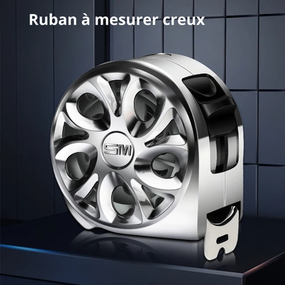 Mètre ruban creux design roue 5M acier inoxydable