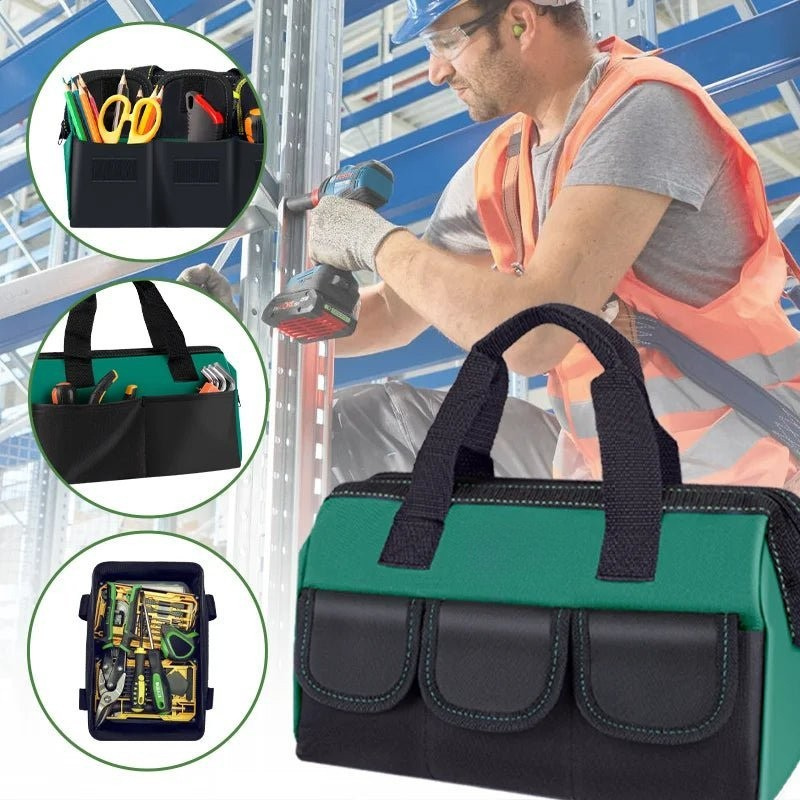Sac à outils professionnel robuste avec fermeture éclair renforcée et poignée ultra-résistante
