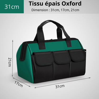Sac à outils professionnel 31cm avec compartiments multiples et tissu Oxford imperméable
