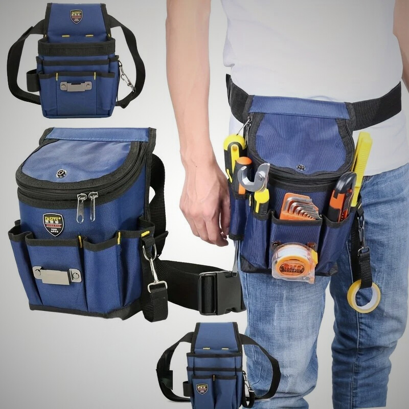 Sac à outils électricien professionnel avec couverture renforcée et fermeture éclair sécurisée