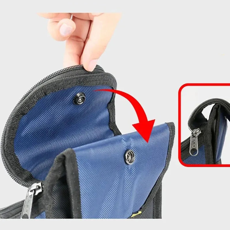 Sac à outils électricien professionnel grand modèle avec ceinture incluse
