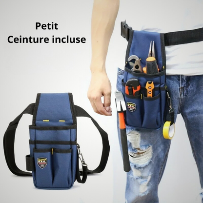 Sac à outils électricien petit modèle avec multi-poches organisées et ceinture de travail
