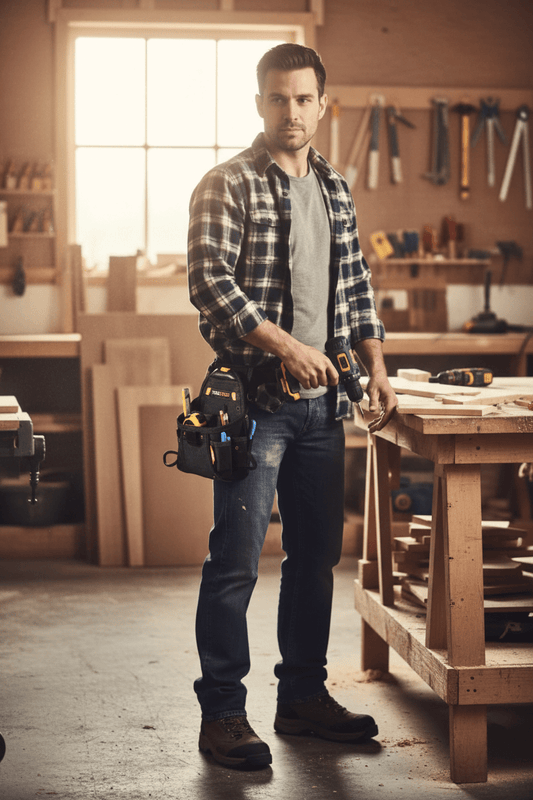 Sac de ceinture à outils robuste avec compartiments multiples pour artisan professionnel