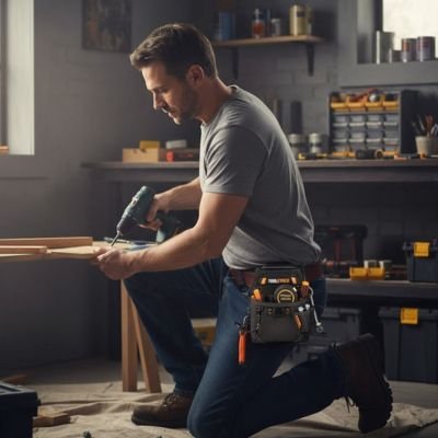 Sac de ceinture à outils robuste avec poches de rangement et système de fixation