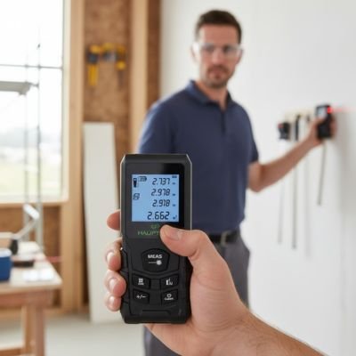 Télémètre laser de poche ergonomique avec batterie lithium longue durée 2000 mesures
