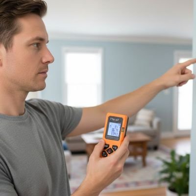 Télémètre laser Pro-Measure 40M compact avec écran digital rétroéclairé et précision ±2mm