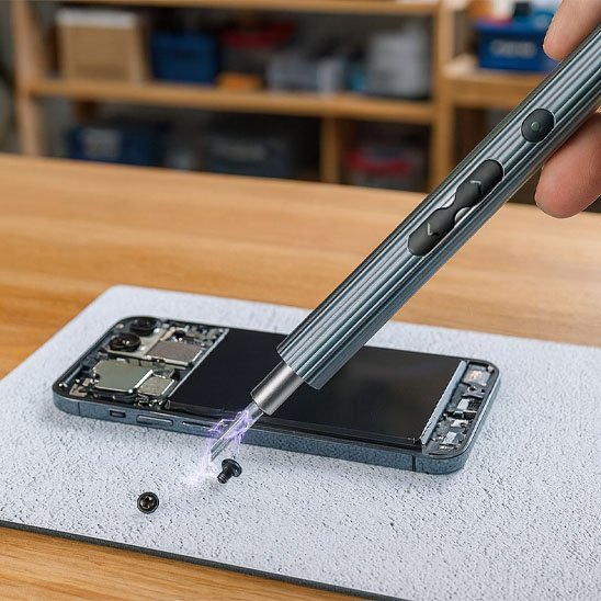 Tournevis électrique sans fil 58 en 1 avec poignée ergonomique et kit complet d'embouts de précision
