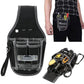  Sacoche ceinture outils en toile robuste avec pochettes multiples et clip métallique - Rangement professionnel