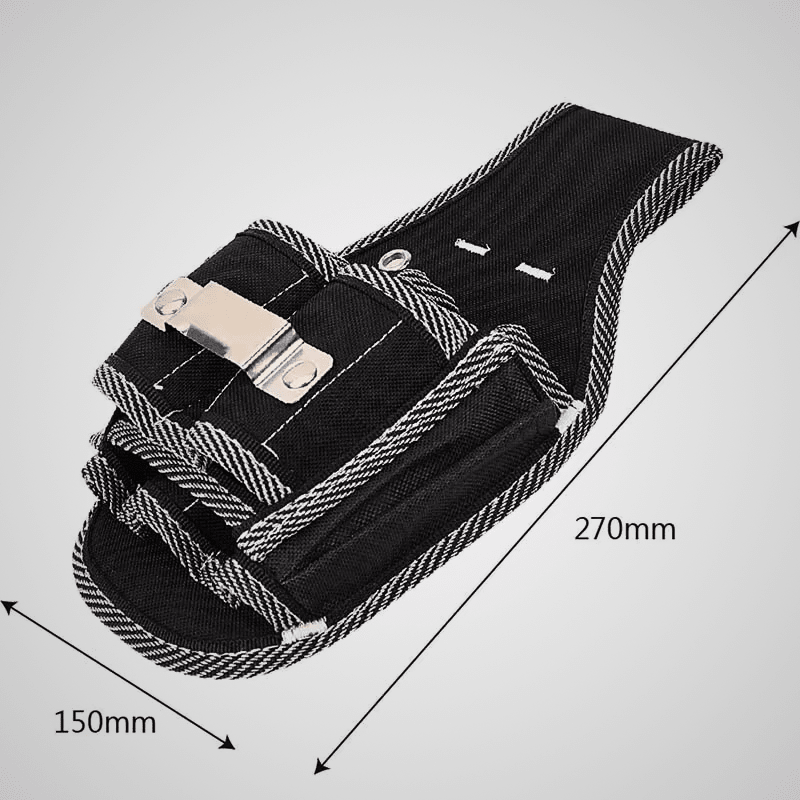Dimensions sacoche ceinture outils - 270mm x 150mm - Pochettes organisées

