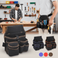Trousse à outils de ceinture noire avec poches multiples et porte -marteau - Organisation professionnelle