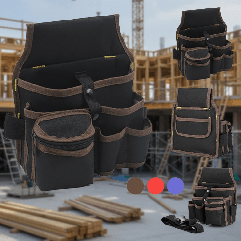 Sacoche ceinture outils pour menuisier - Rangement organisé avec multiples compartiments