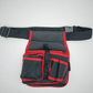 Sacoche ceinture outils rouge avec fermeture éclair - Organisation optimale pour électricien