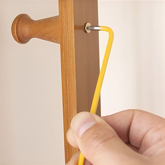 Clé allen jaune fixation poignée meuble bois