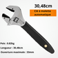 Clé à molette automatique 30,48cm – poids 0,82kg, ouverture maximale 33mm
