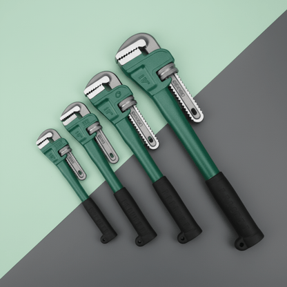 Clé à griffe professionnelle verte - outil de plomberie polyvalent et durable