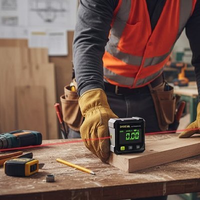 Inclinomètre digital precision avec écran LCD rétroéclairé et base magnétique