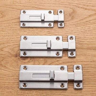 Loquet de porte 3 tailles petit moyen grand acier