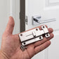 Loquet de porte compact avec vis incluses paume main