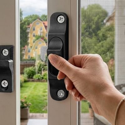 loquet pour porte noir sécurité fenêtre jardin