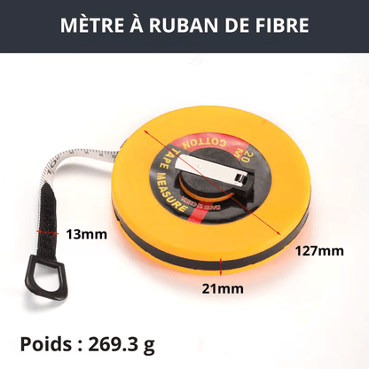 Mètre ruban fibre de verre 20m – variante Bricolage JP