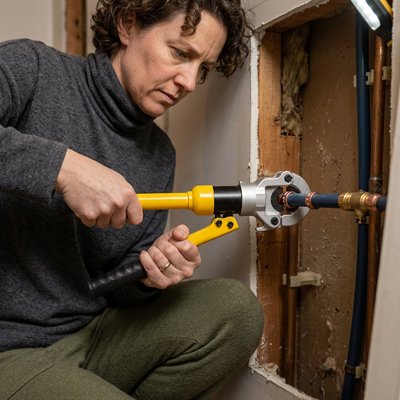 Pince a sertir multicouche installation plomberie encastré