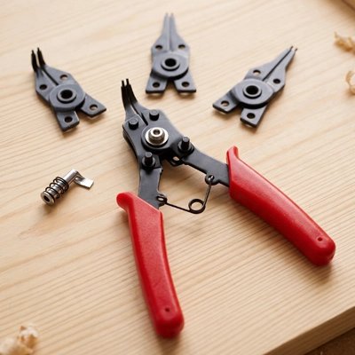  Kit pince circlips 4 en 1 avec têtes interchangeables