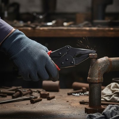 Pince étau mâchoires crantées - maintien sur bois métal et plastique
