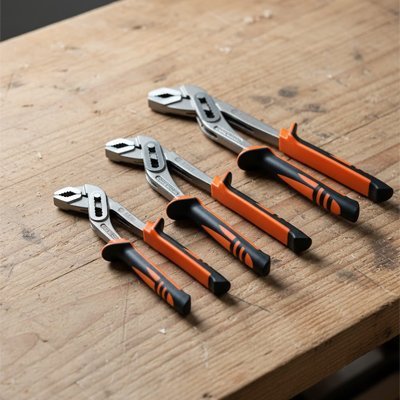 Set de 3 pinces multiprises professionnelles avec poignées ergonomiques bi-matière